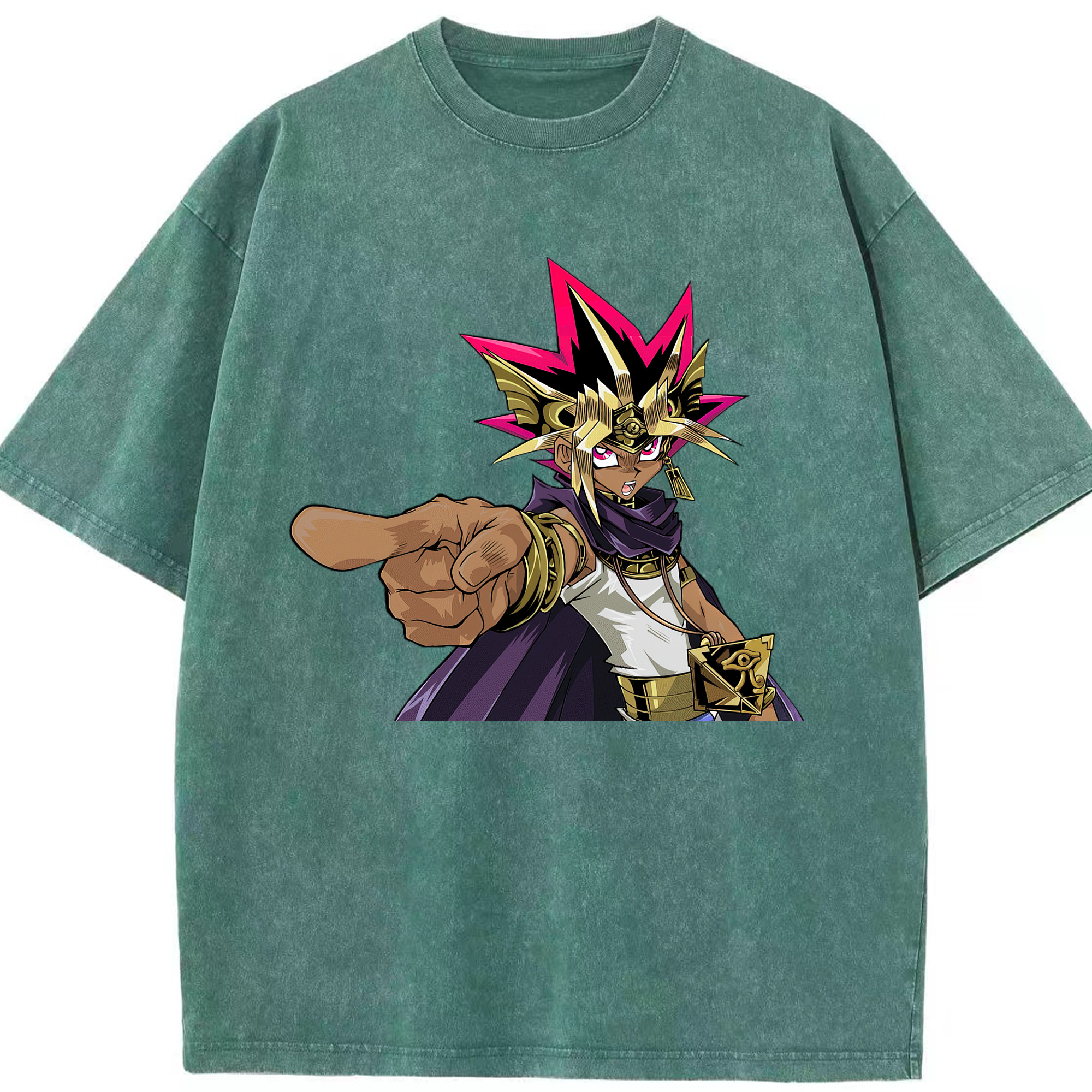 （画像用） 遊☆戯☆王 Yu-Gi-Oh! 綿100% ヴィンテージ風 半袖Tシャツ（フロントプリント）